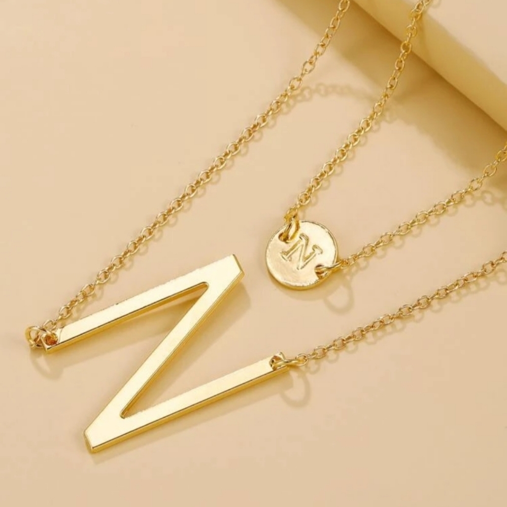 *Nellie* "N" Initial Necklaces - Picture 2 of 3